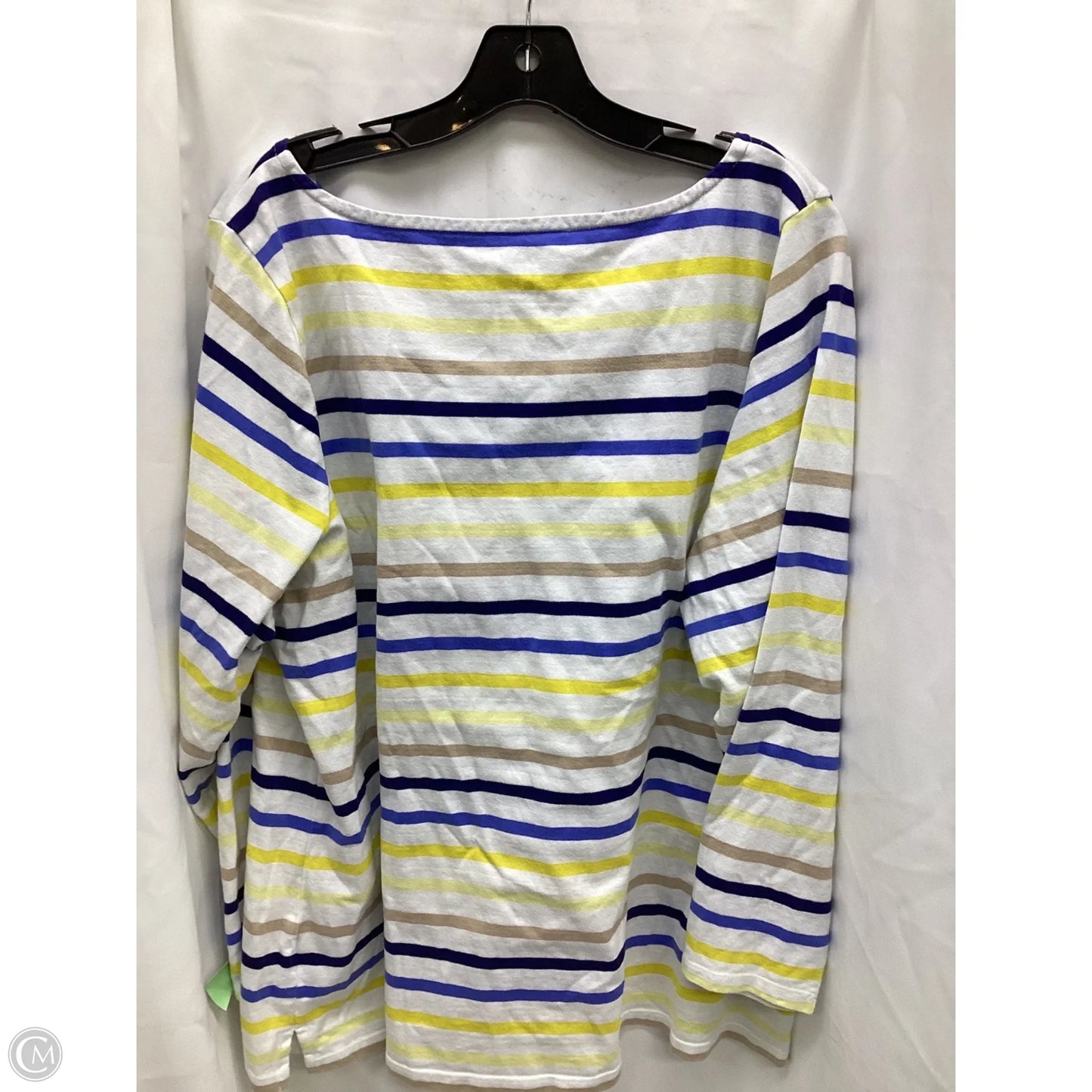 Top Long Sleeve By Talbots In Striped Pattern, Size: 2x