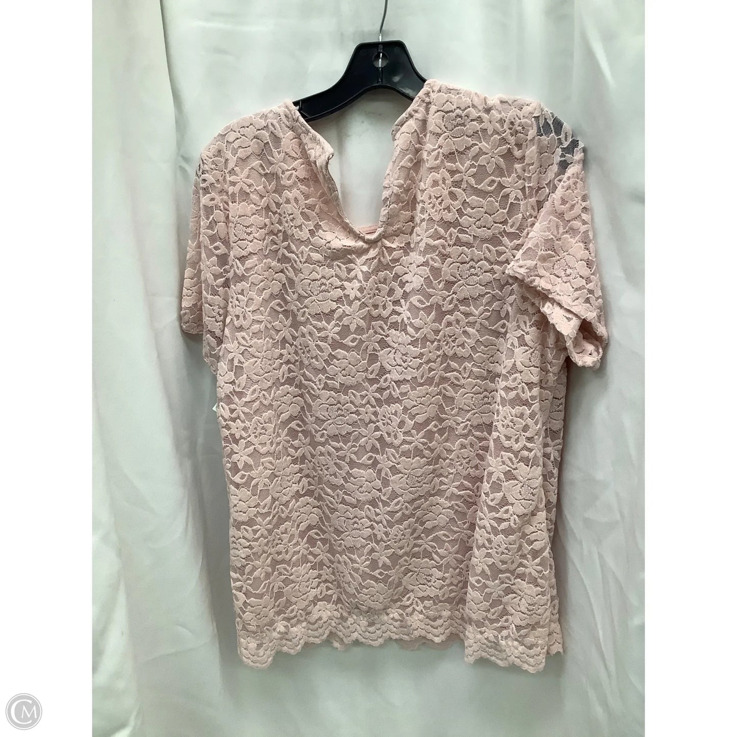 Top Short Sleeve By Clothes Mentor In Pink, Size: Xl