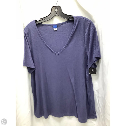 Top Short Sleeve By Old Navy In Blue, Size: L