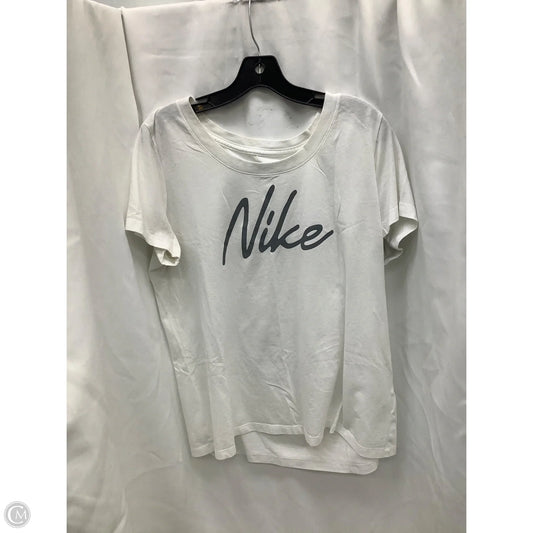 Top Short Sleeve By Nike In White, Size: Xl