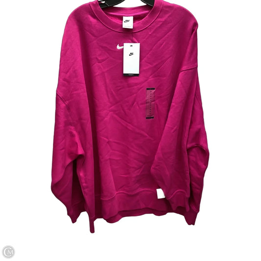 Sweatshirt Crewneck By Nike In Pink, Size: M
