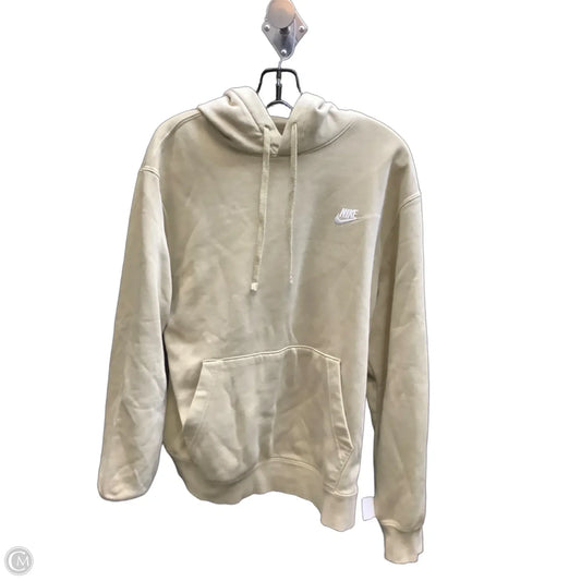Sweatshirt Hoodie By Nike In Tan, Size: M
