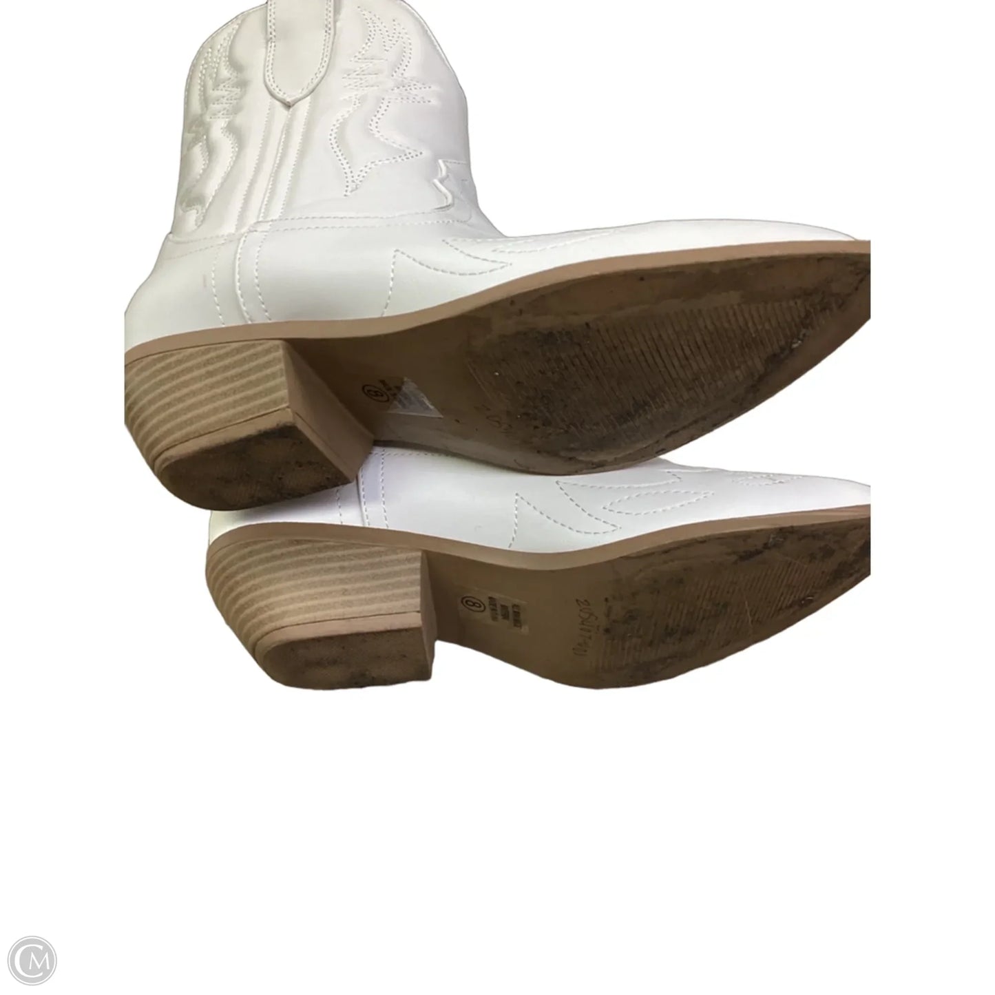 Boots Western By Soda In White, Size: 8