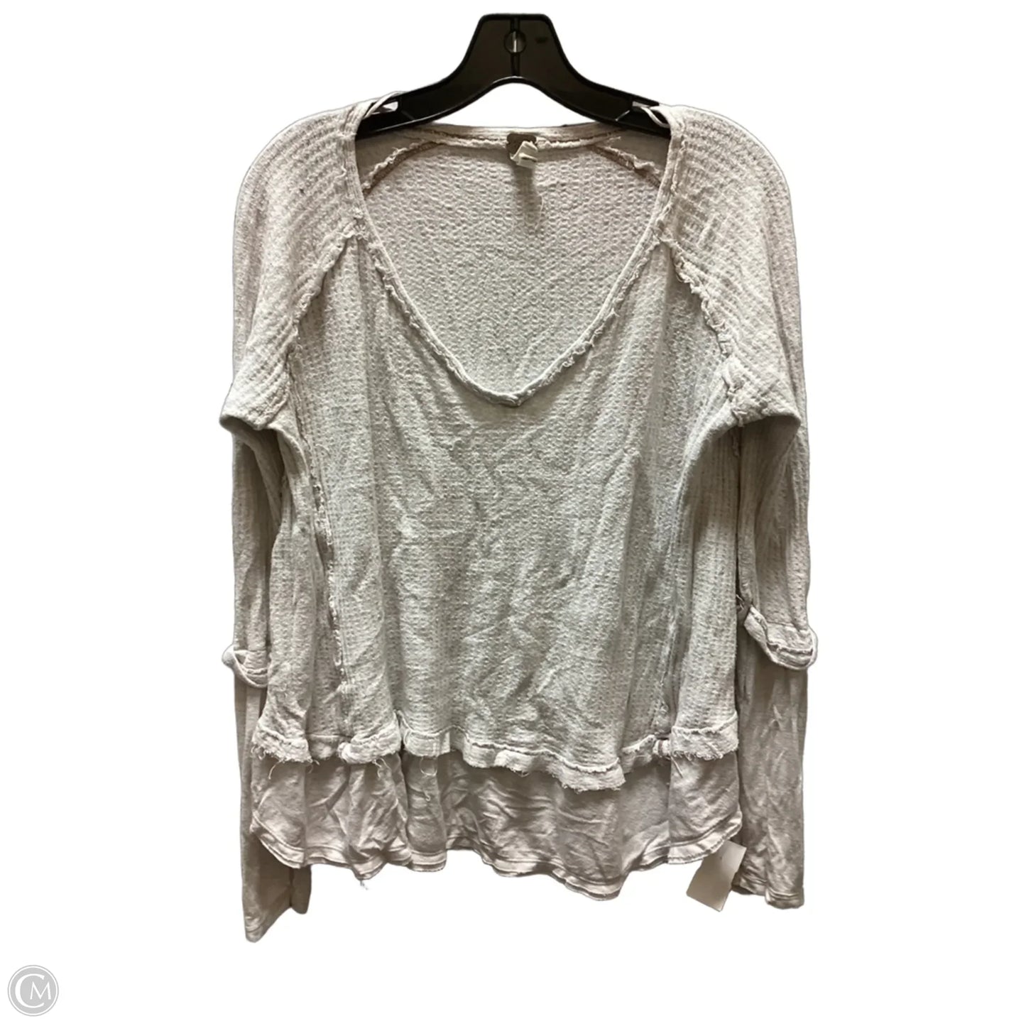 Top Long Sleeve By Free People In White, Size: S