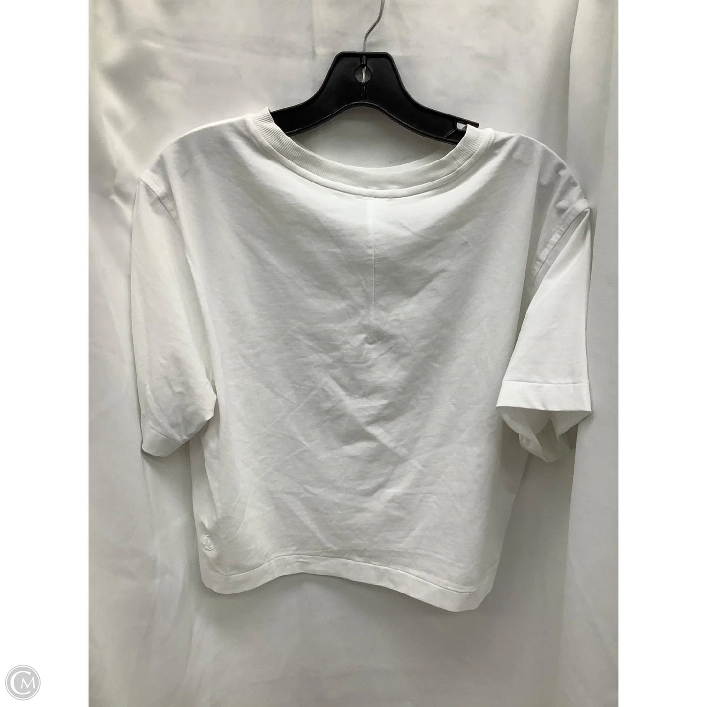Athletic Top Short Sleeve By Lululemon In White, Size: M