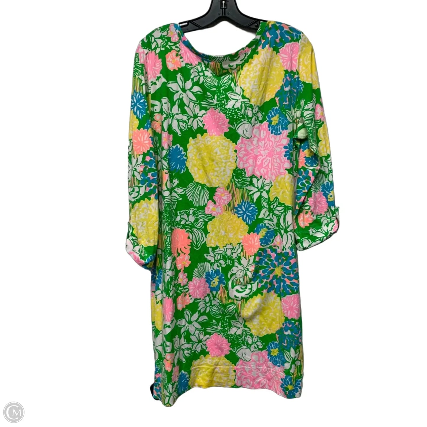 Dress Designer By Lilly Pulitzer In Green & Pink, Size: Xl