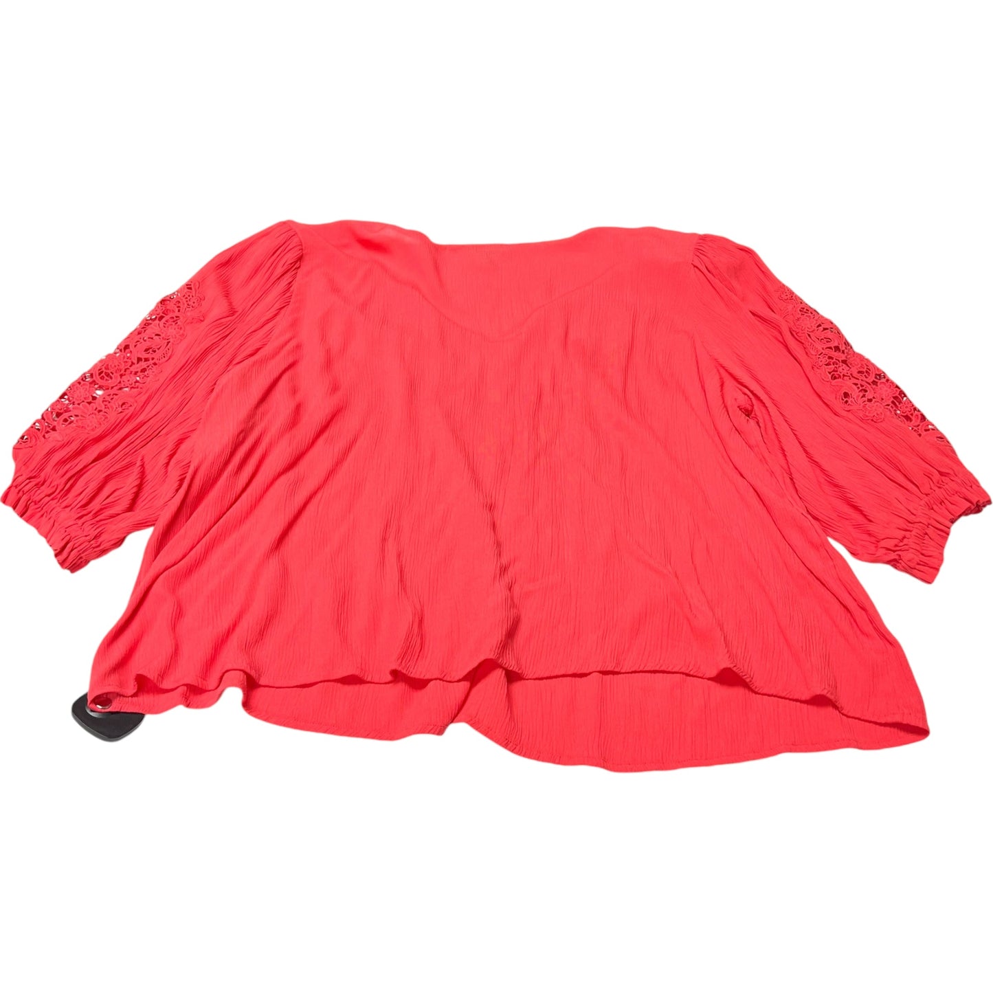 Top Short Sleeve By Jessica Simpson In Coral, Size: 2x