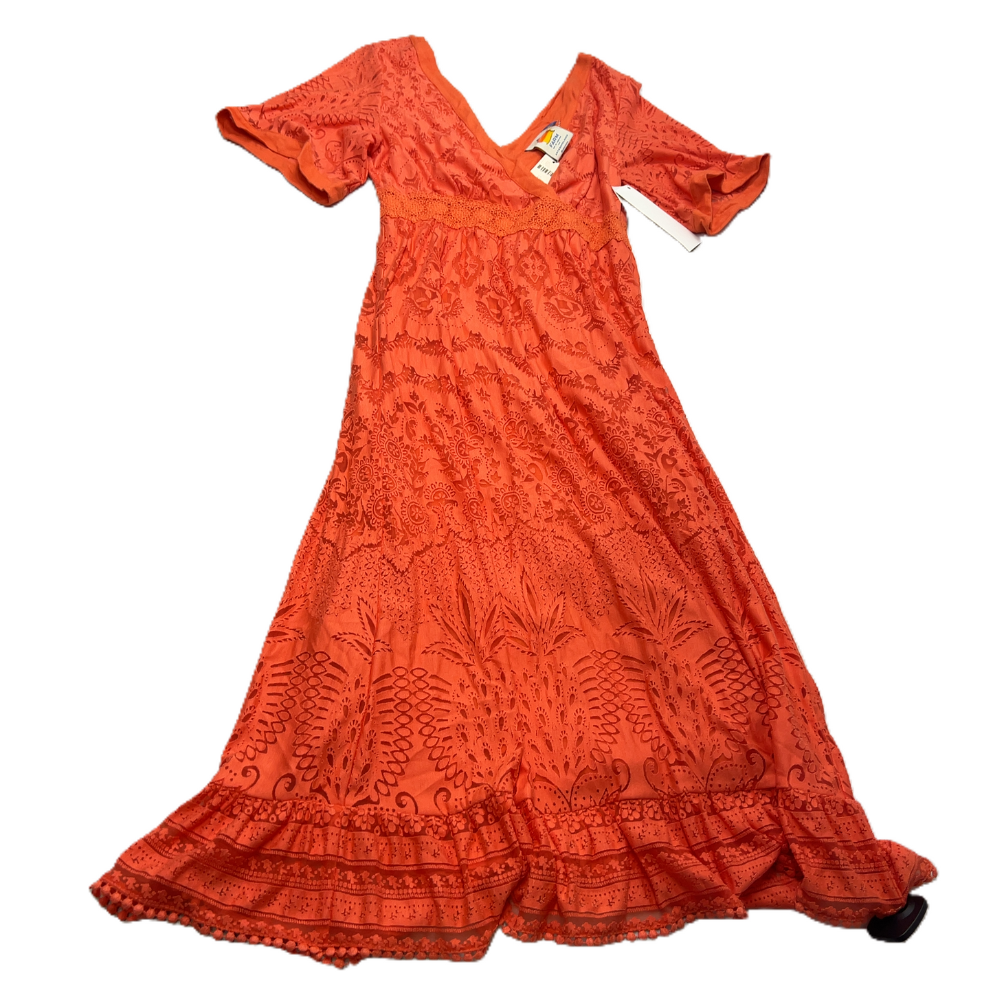 Orange  Dress Designer By Farm Rio  Size: Xs