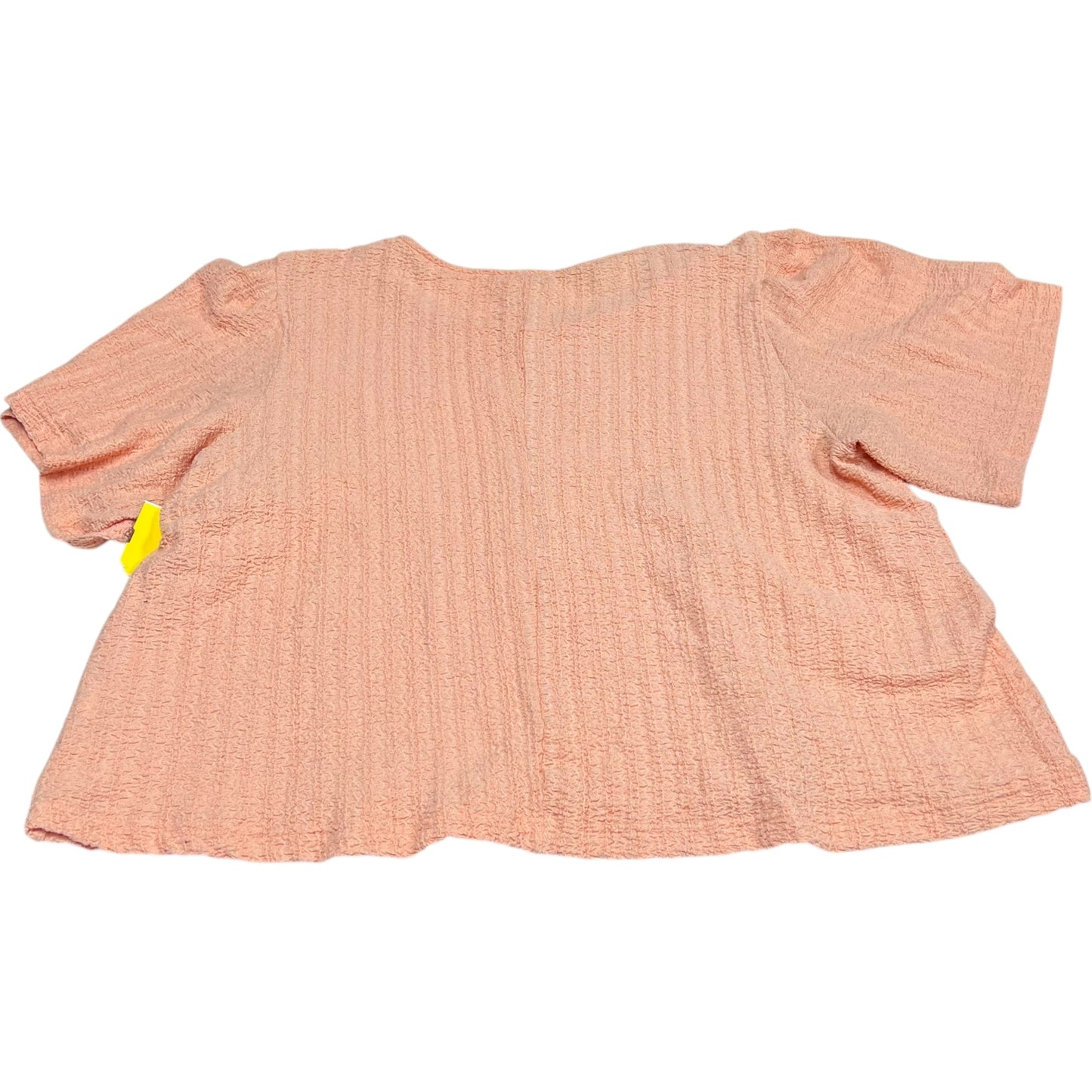 Top Short Sleeve By Easel In Coral, Size: 1x