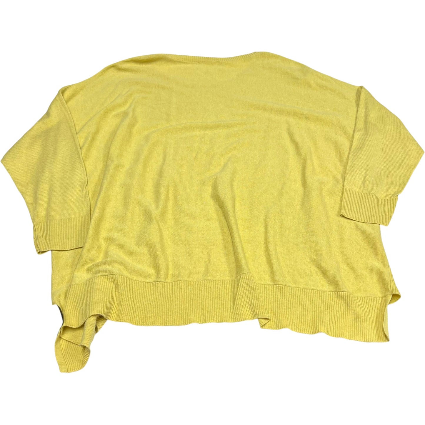 Top Long Sleeve Basic By Eileen Fisher In Yellow, Size: 1x