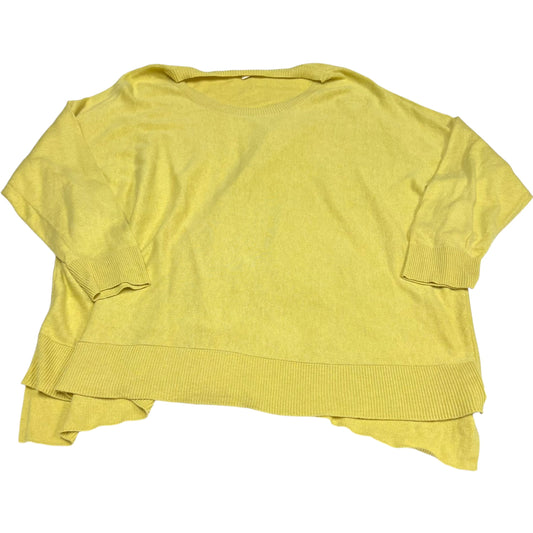 Top Long Sleeve Basic By Eileen Fisher In Yellow, Size: 1x