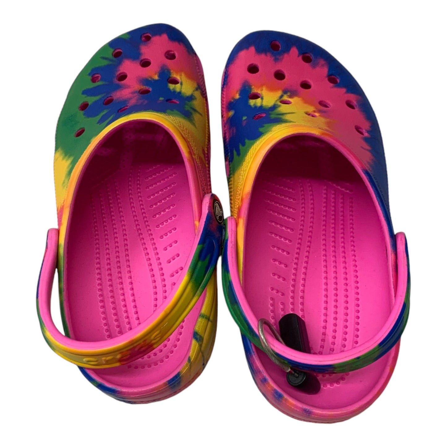 Shoes Flats By Crocs In Tie Dye Print, Size: 11