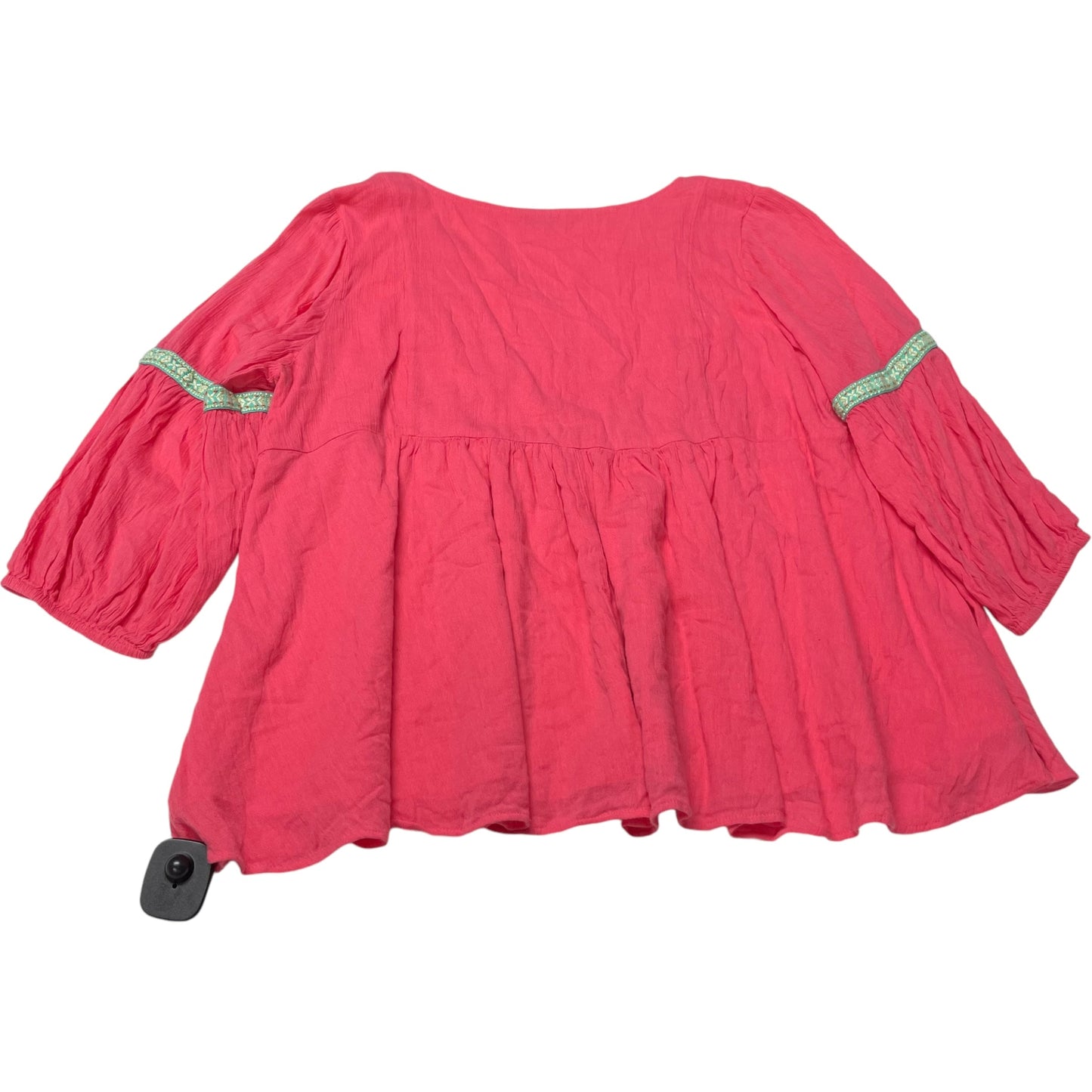 Top 3/4 Sleeve By Crown And Ivy In Pink, Size: Xl