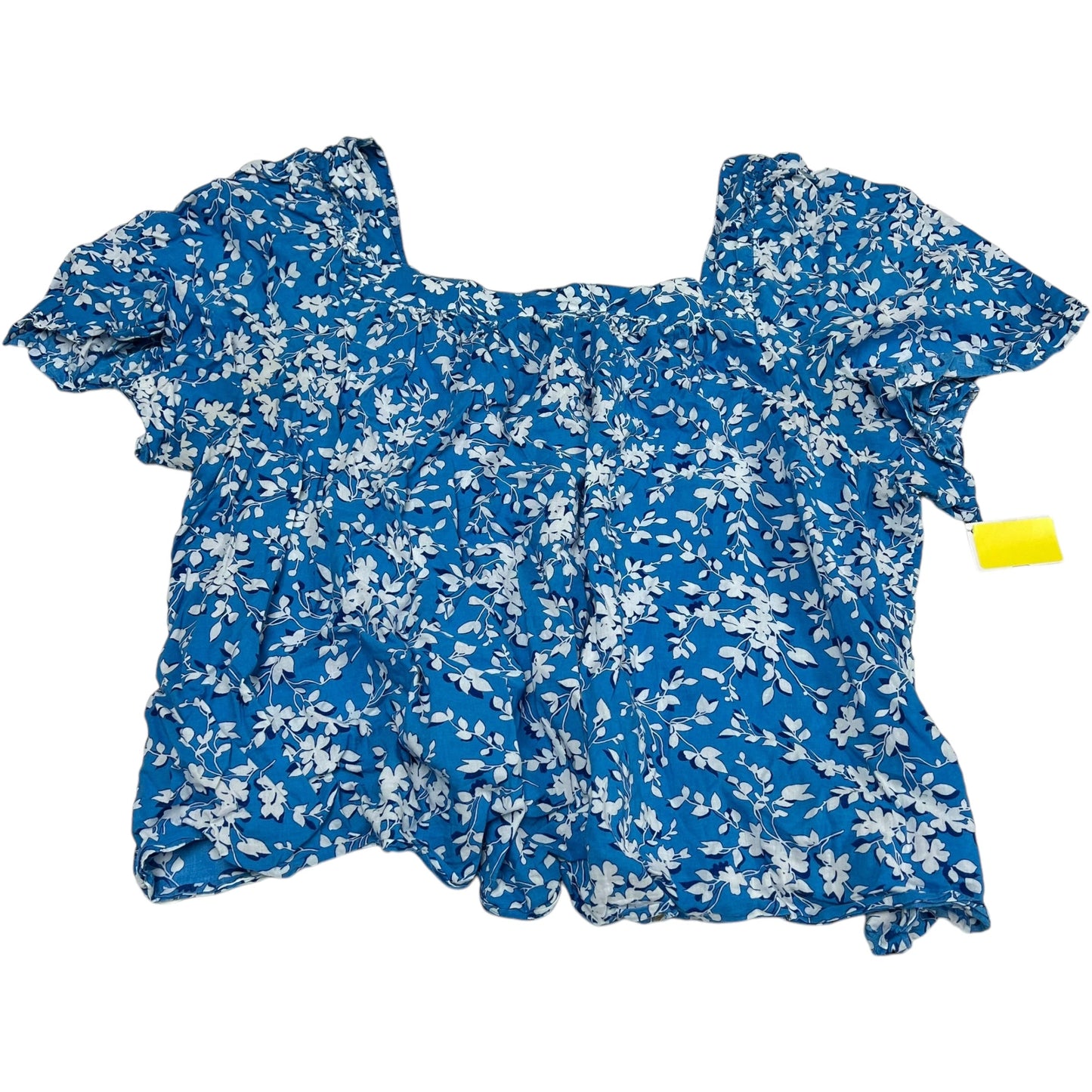 Top Short Sleeve By Draper James In Blue & White, Size: 3x