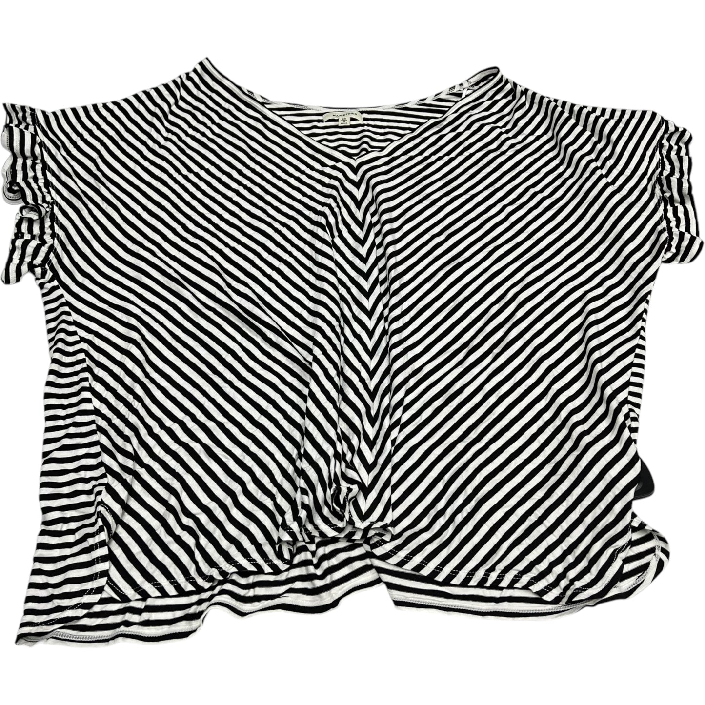 Top Short Sleeve By Max Studio In Striped Pattern, Size: 3x