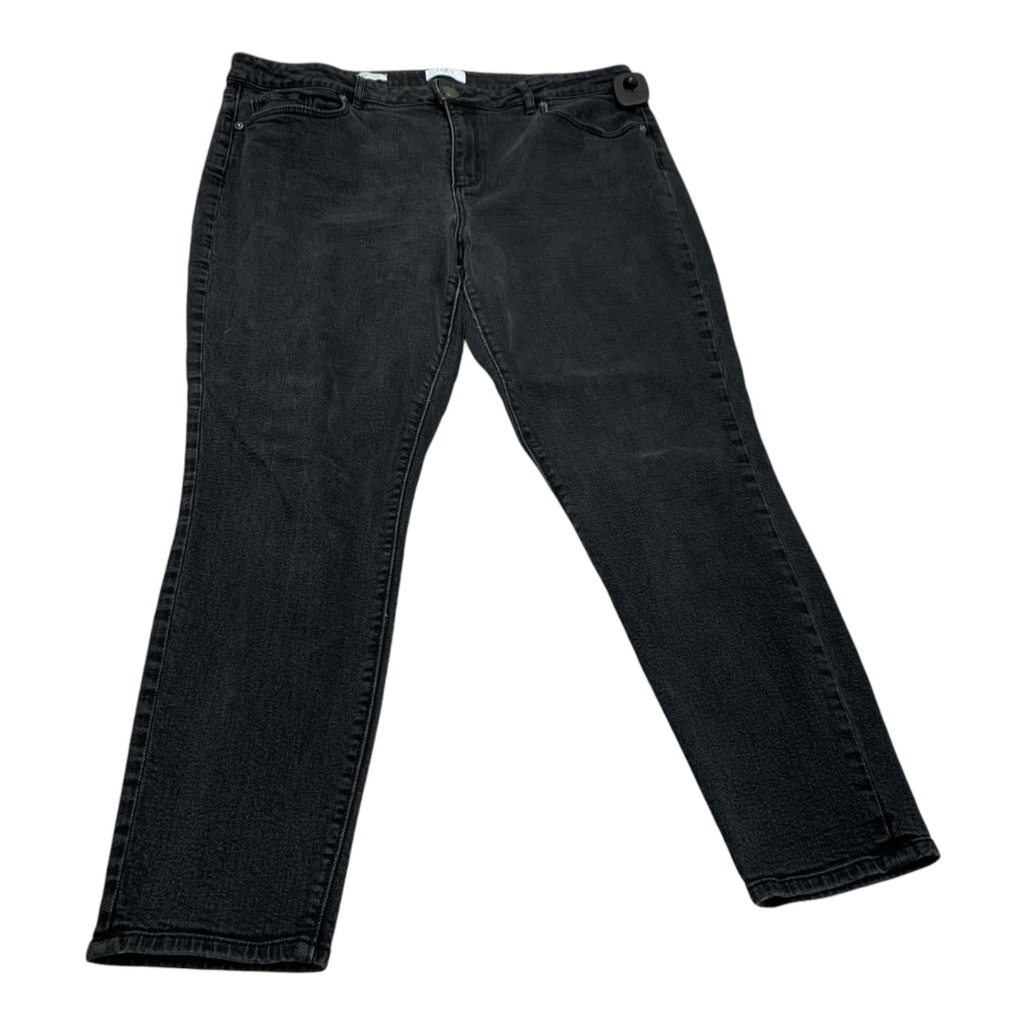 Jeans Skinny By Loft In Black Denim, Size: 16