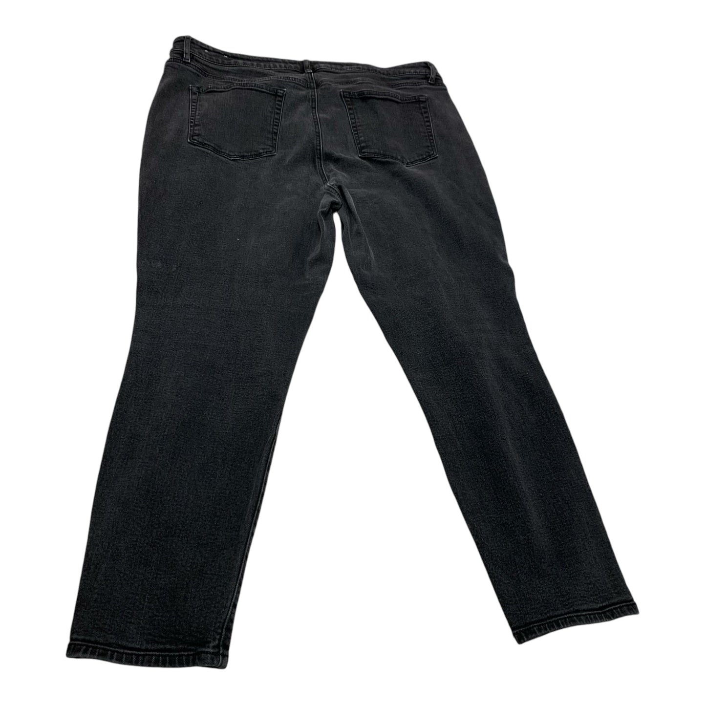 Jeans Skinny By Loft In Black Denim, Size: 16