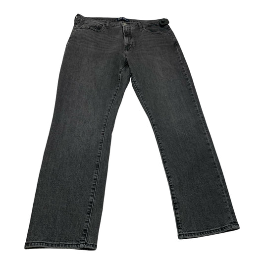 Jeans Straight By Gap In Black Denim, Size: 14