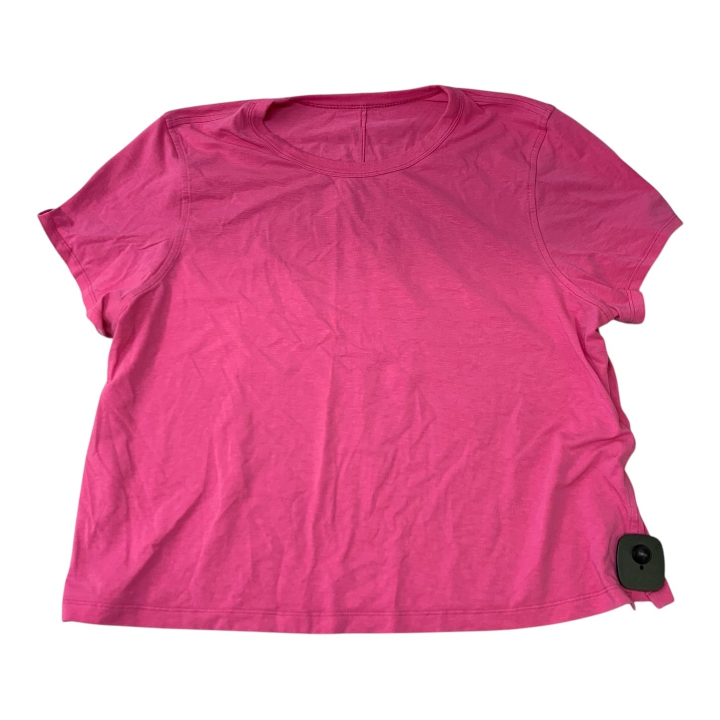 Athletic Top Short Sleeve By Lululemon In Pink, Size: M