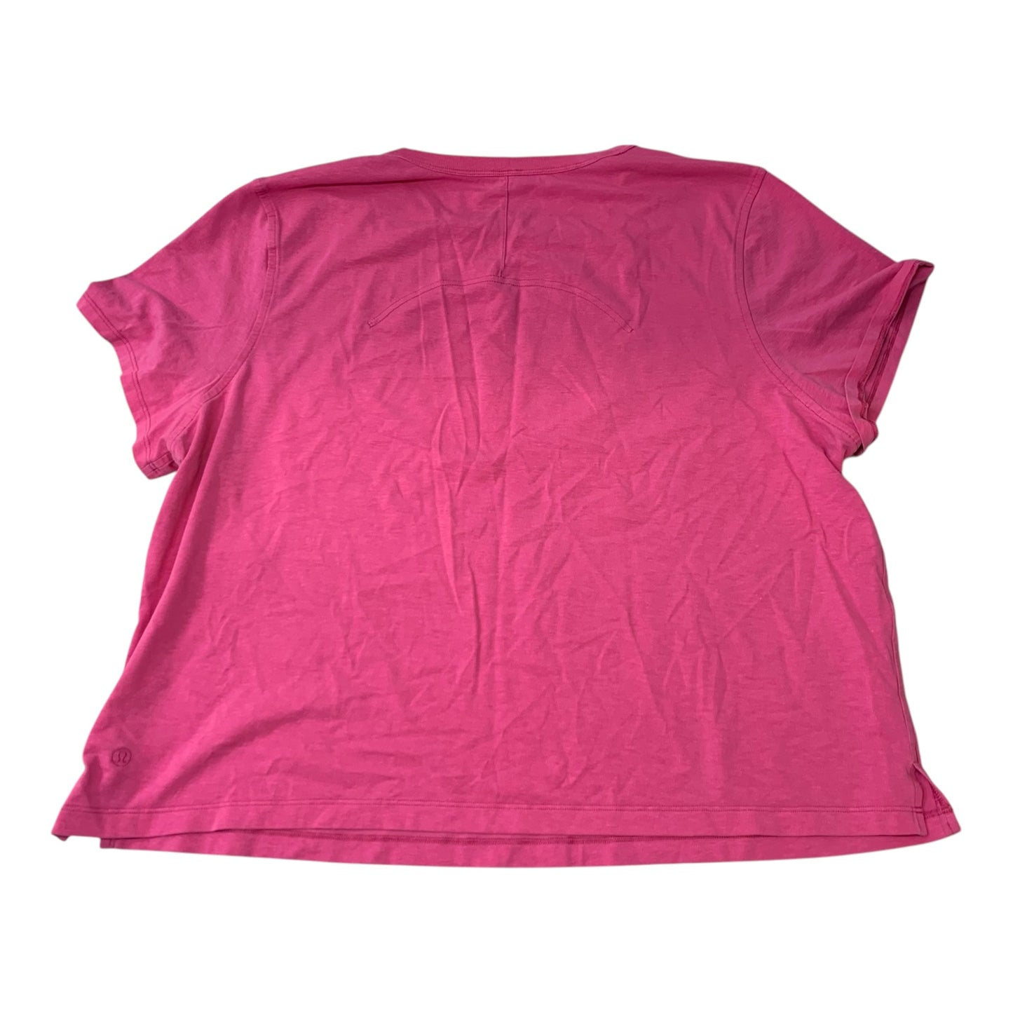 Athletic Top Short Sleeve By Lululemon In Pink, Size: M