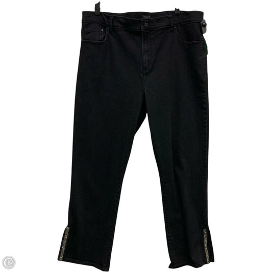 Jeans Boot Cut By Ann Taylor In Black Denim, Size: 14