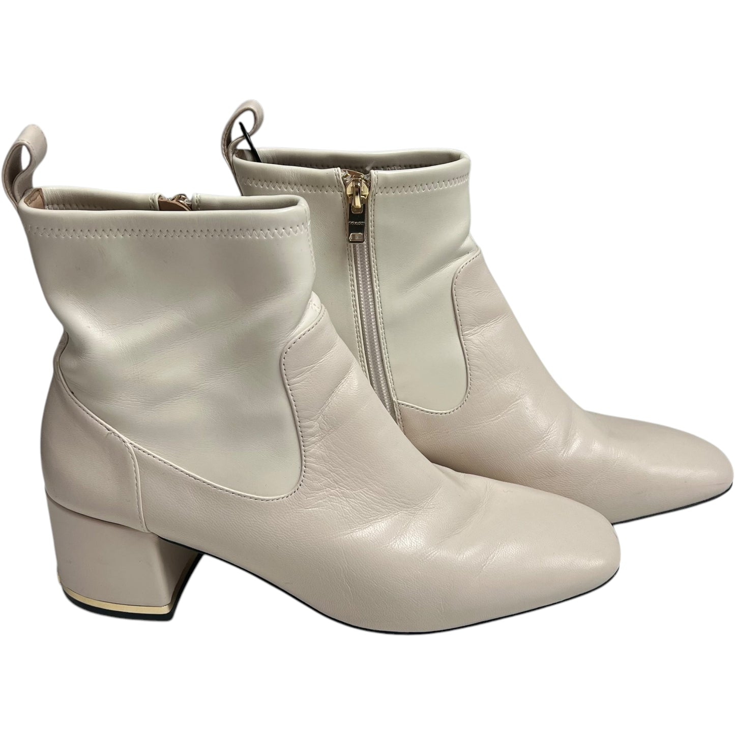 Boots Designer By Coach In Cream, Size: 10