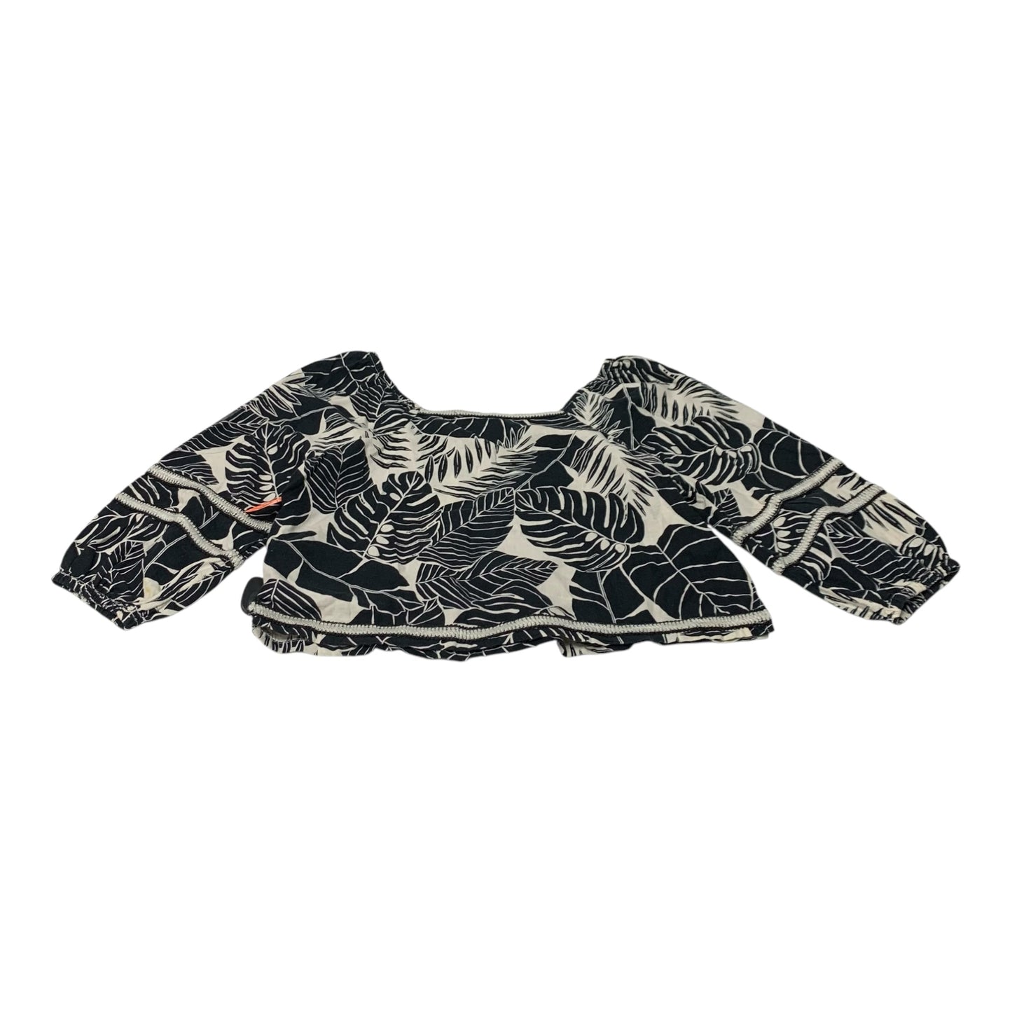 Top 3/4 Sleeve By Cynthia Rowley In Black & White, Size: M