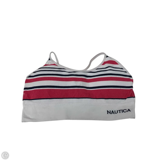 Athletic Bra By Nautica In Striped Pattern, Size: L