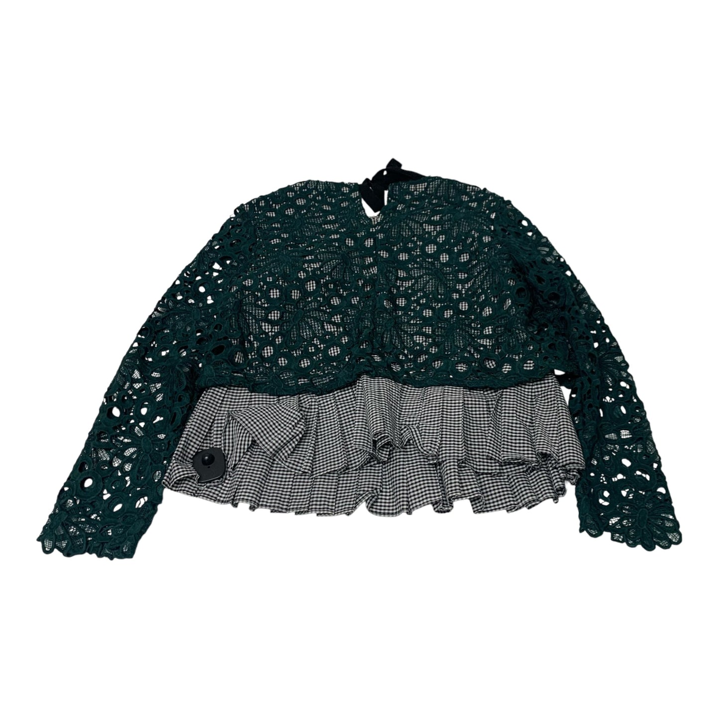 Top Long Sleeve By Maeve In Black & Green, Size: Xl