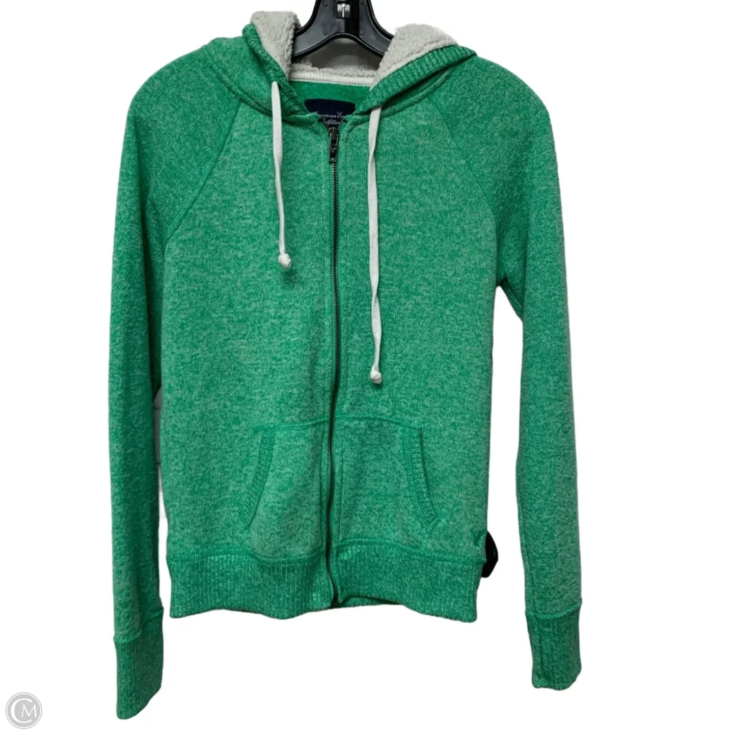 Jacket Fleece By American Eagle In Green, Size: M