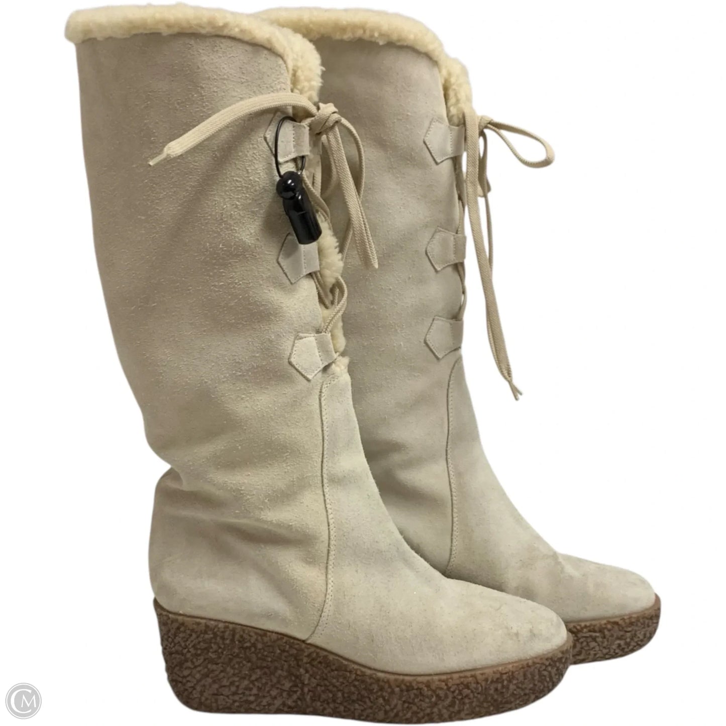 Boots Knee Heels By Michael By Michael Kors In Cream, Size: 8
