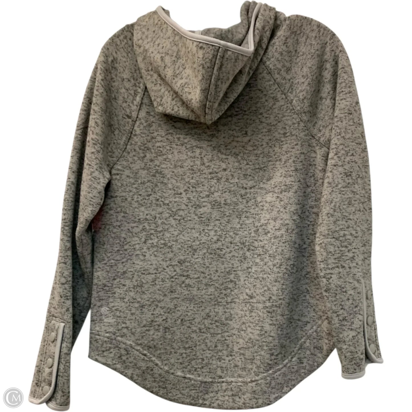 Athletic Sweatshirt Hoodie By Champion In Grey, Size: S