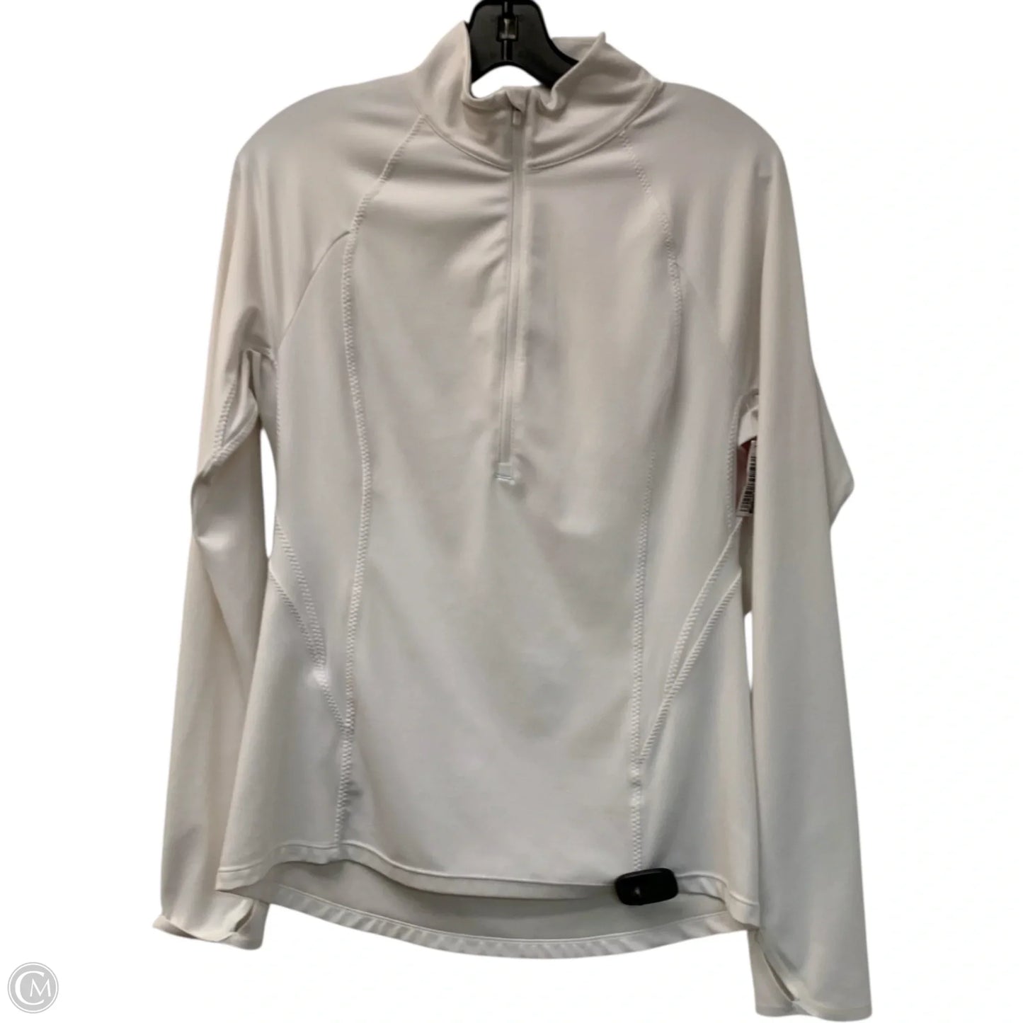 Athletic Top Long Sleeve Collar By Athleta In White, Size: S
