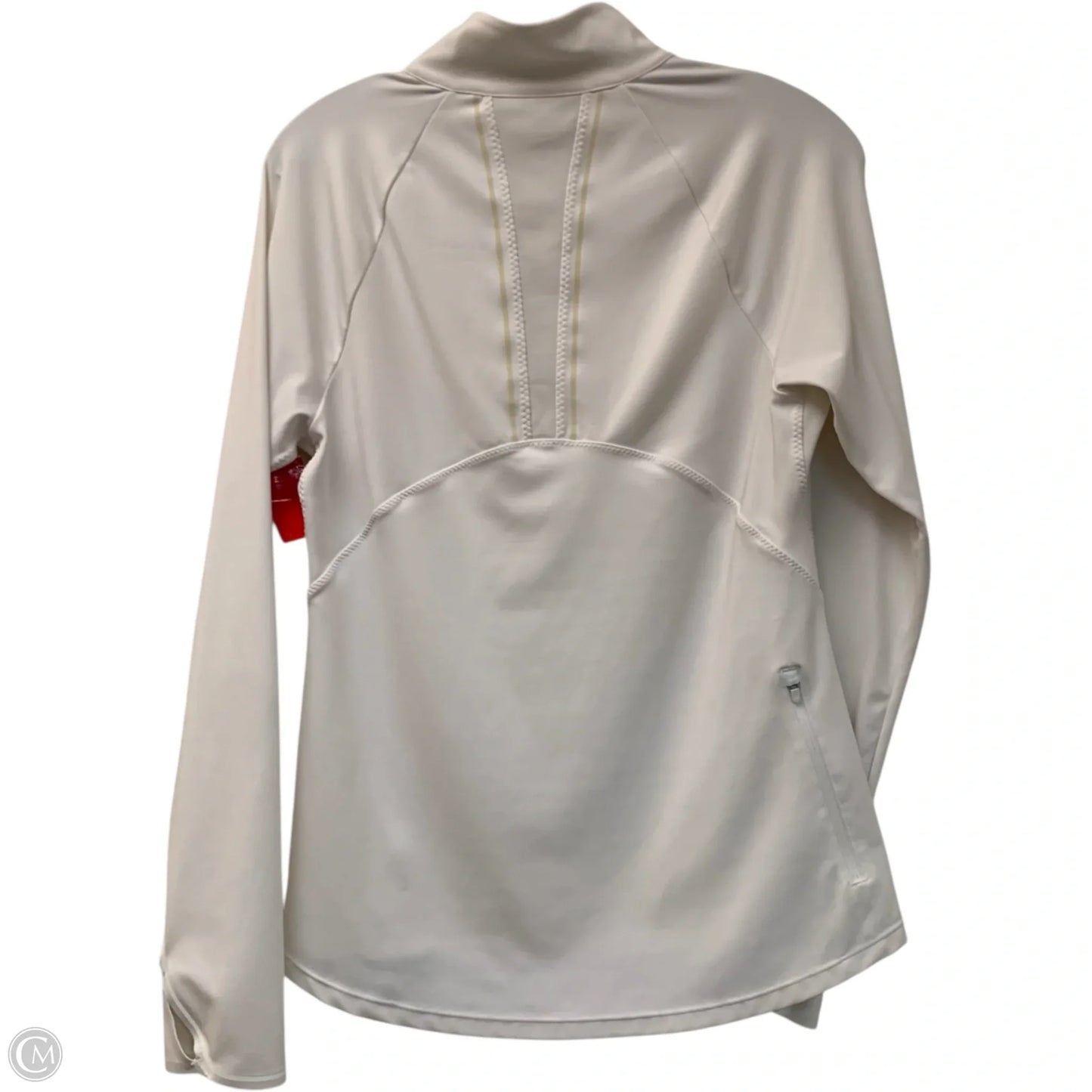Athletic Top Long Sleeve Collar By Athleta In White, Size: S