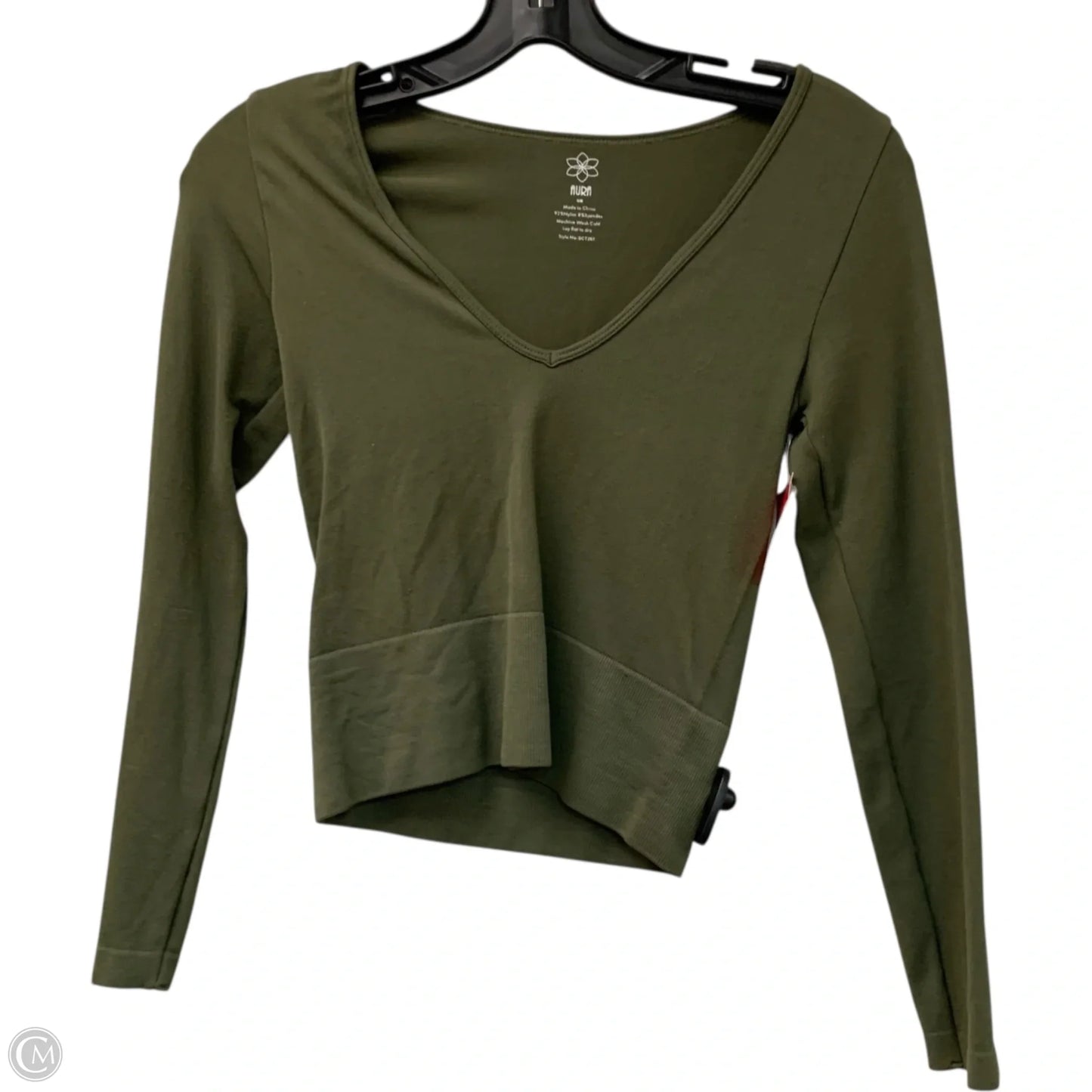 Athletic Top Long Sleeve Crewneck By Aura In Green, Size: S
