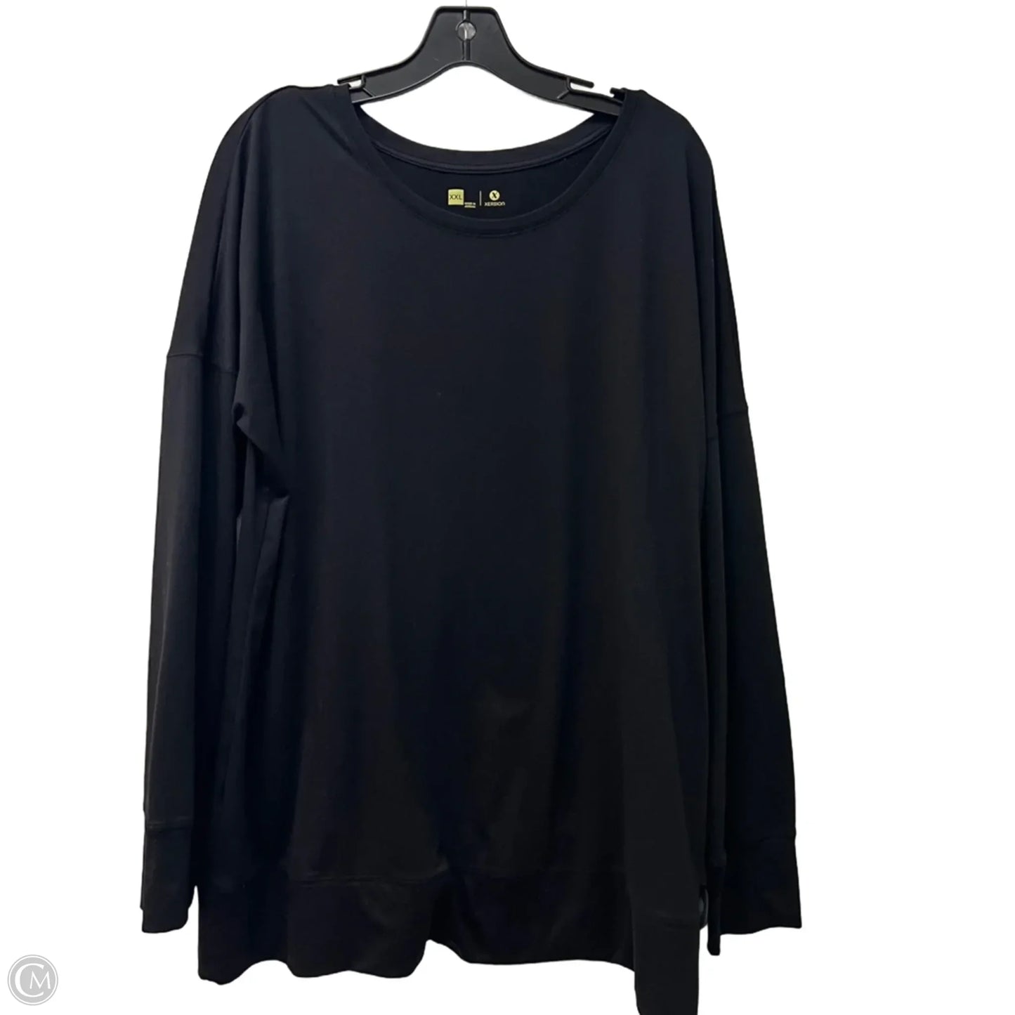 Athletic Top Long Sleeve Crewneck By Xersion In Black, Size: Xxl