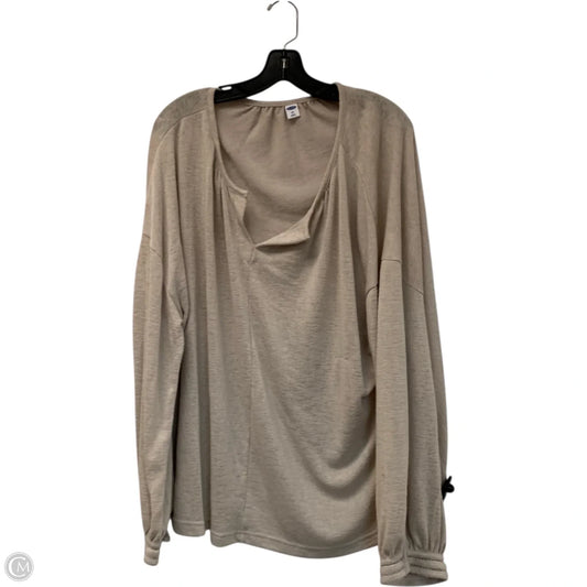 Top Long Sleeve Basic By Old Navy In Beige, Size: Xxl
