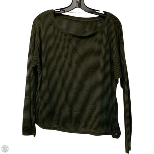 Athletic Top Long Sleeve Crewneck By Lululemon In Green, Size: S