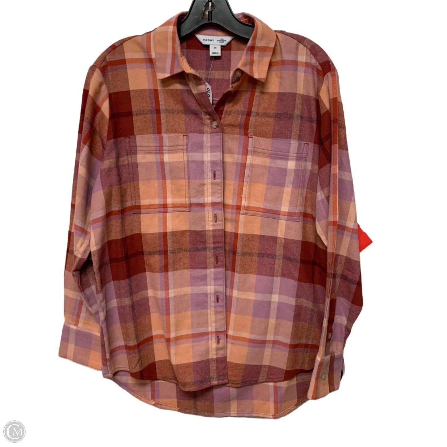 Top Long Sleeve By Old Navy In Orange & Pink, Size: Xs