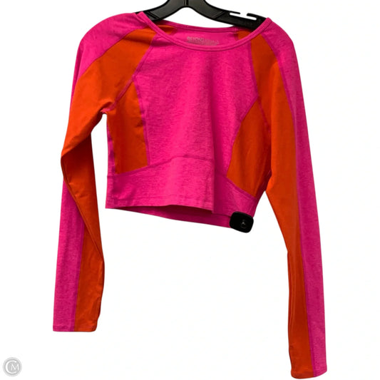 Athletic Top Long Sleeve Crewneck By Beyond Yoga In Orange & Pink, Size: M