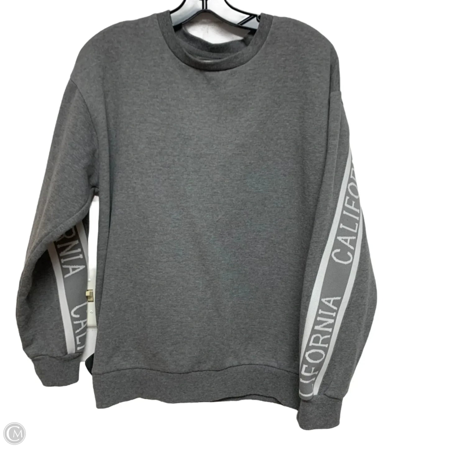 Sweatshirt Crewneck By Reflex In Grey, Size: M