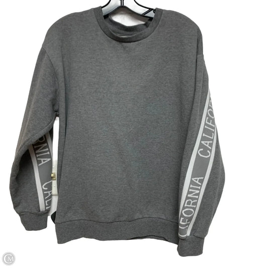 Sweatshirt Crewneck By Reflex In Grey, Size: M