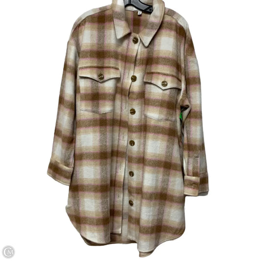 Jacket Shirt By Bp In Plaid Pattern, Size: Xl