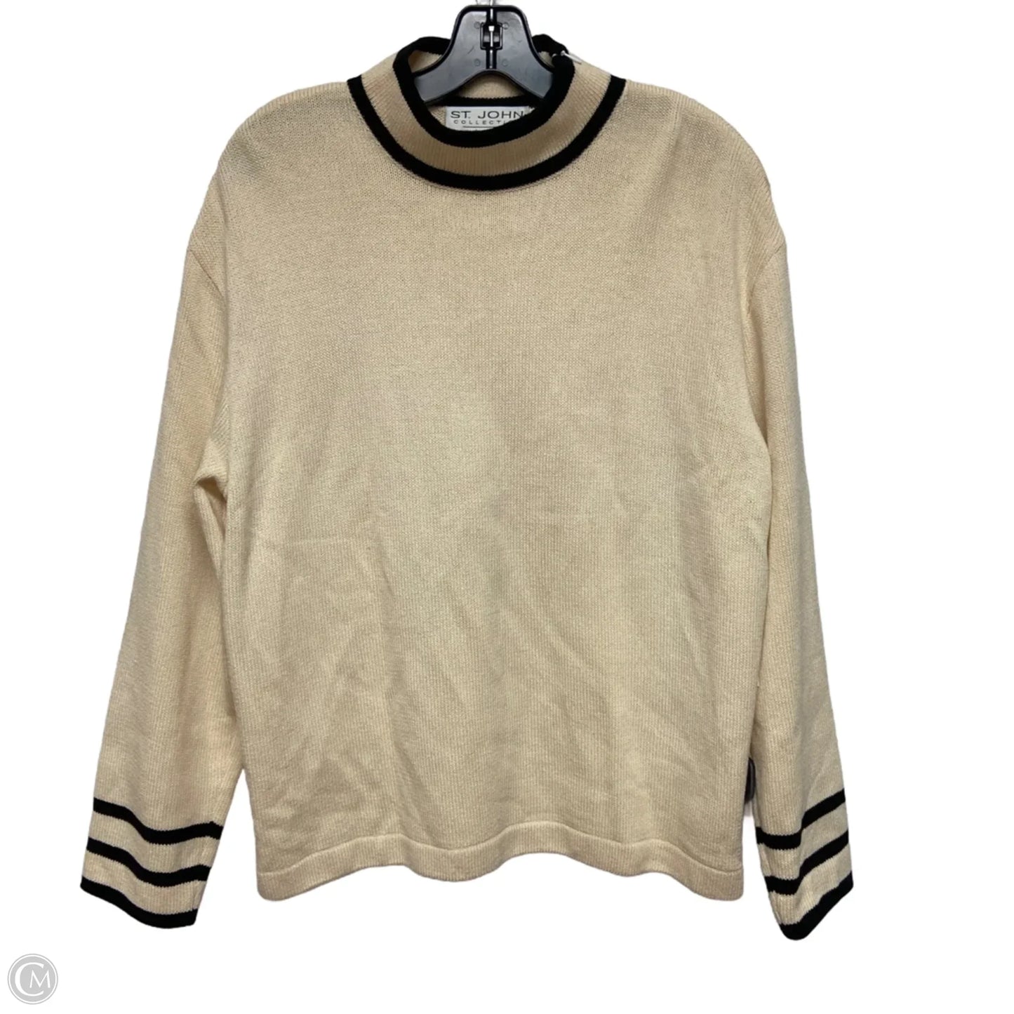 Sweater Luxury Designer By St John Collection In Cream, Size: M