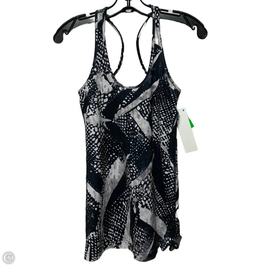 Athletic Tank Top By Lululemon In Black & White, Size: M