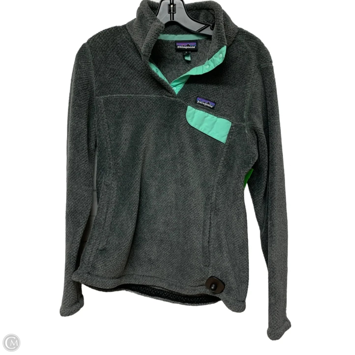 Jacket Fleece By Patagonia In Grey, Size: M