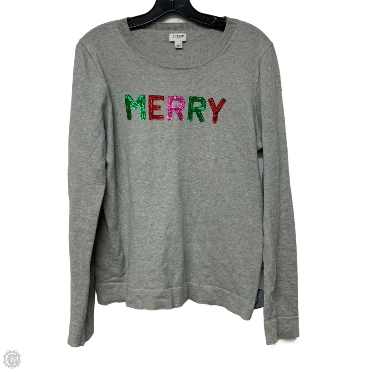 Top Long Sleeve By J. Crew In Grey, Size: L