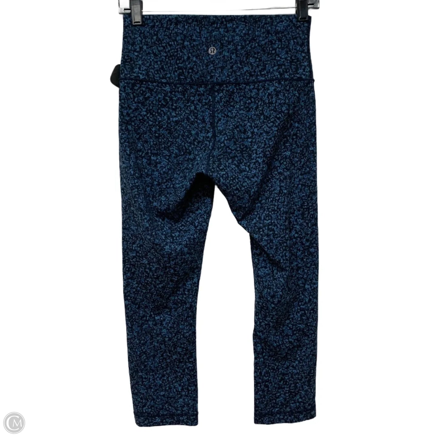 Athletic Leggings Capris By Lululemon In Black & Blue, Size: S