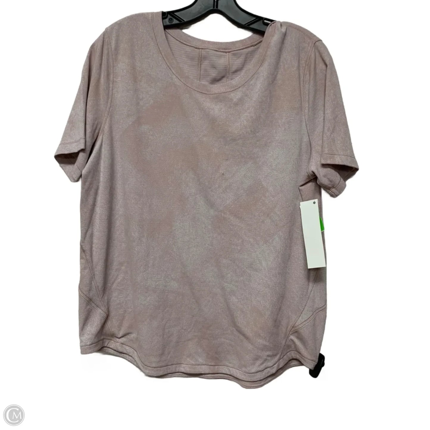 Athletic Top Short Sleeve By Lululemon In Pink, Size: Xl