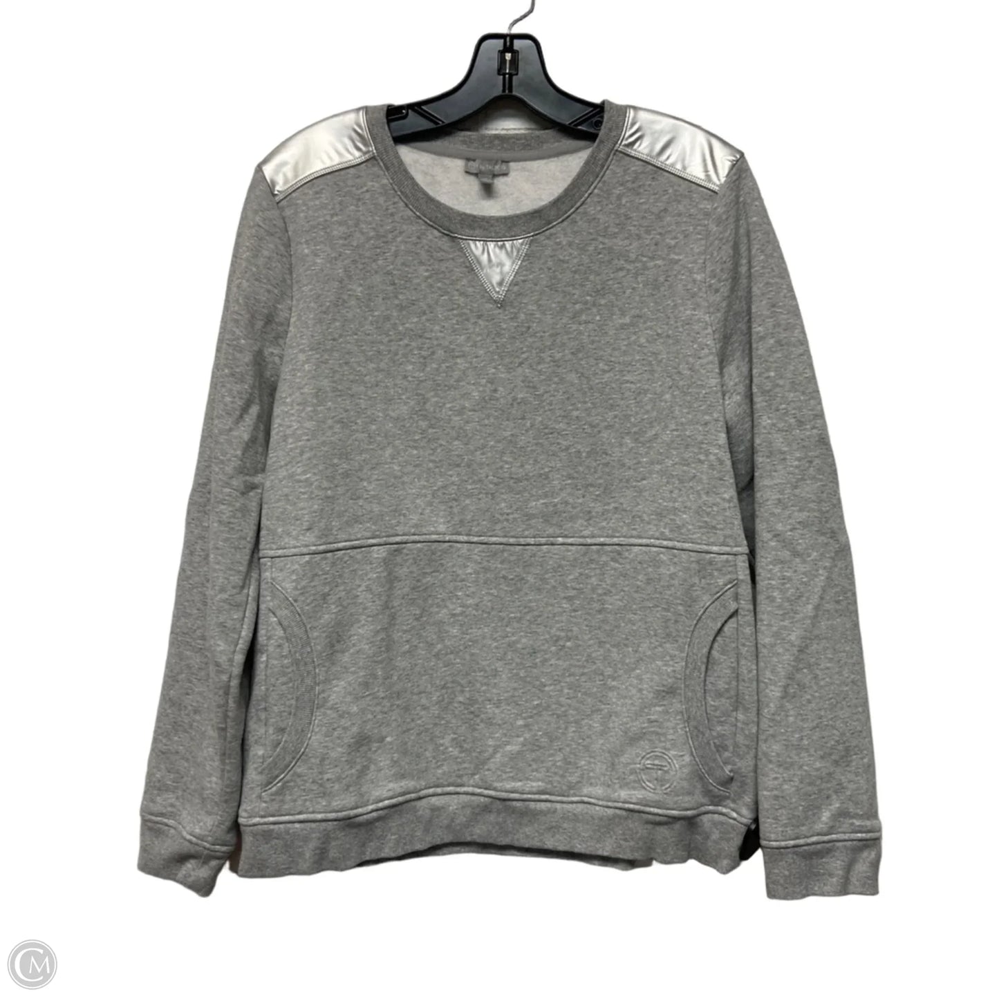 Sweatshirt Crewneck By Talbots In Grey, Size: L